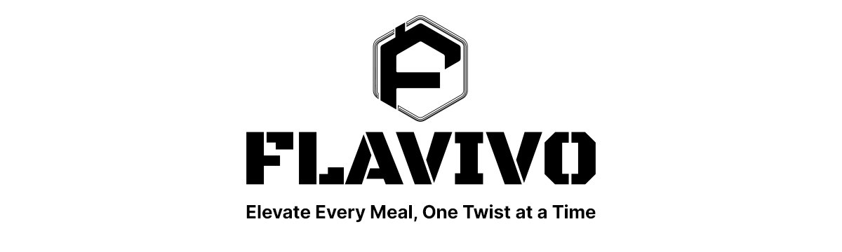 FLAVIVO logo and the line Elevate Every Meal, One Twist at a Time