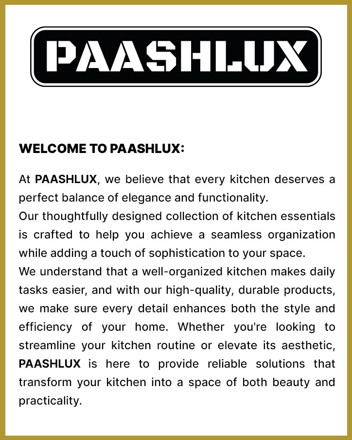 Welcome card with the PAASHLUX wordmark and the brand introduction